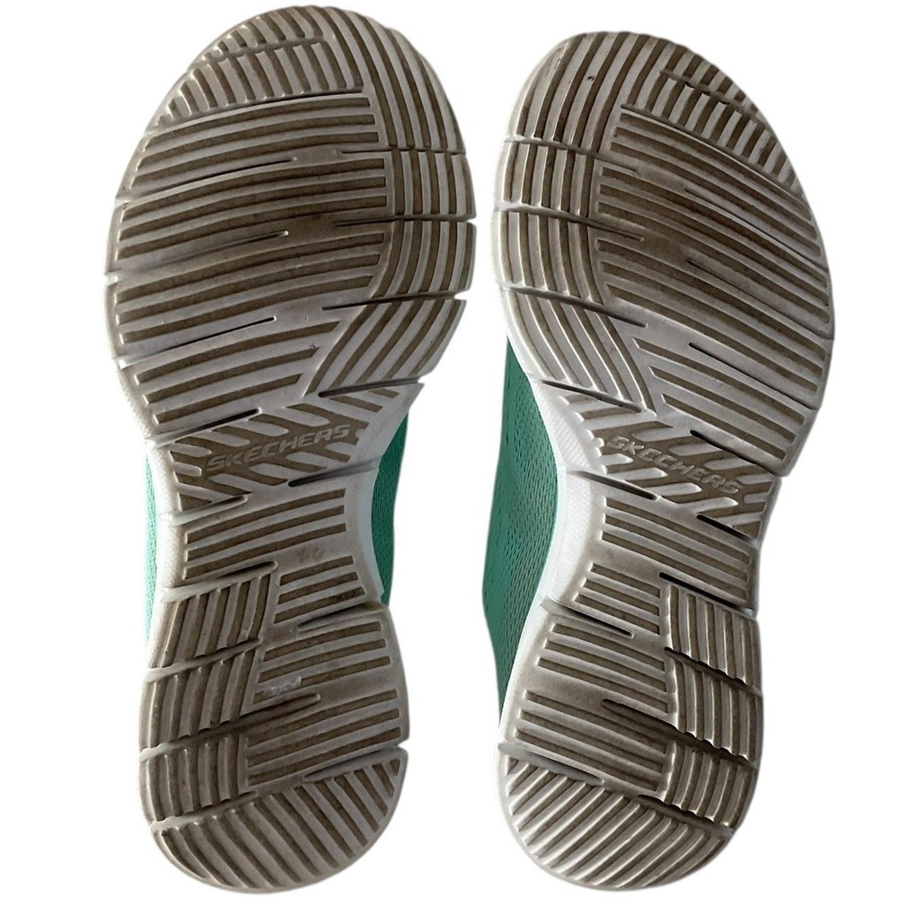 Skechers Air Cooled Memory Foam Teal Pink Athletic Sneakers Shoes Women US 8.5 - Picture 7 of 13